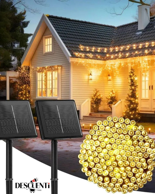 LUCES SOLARES CALIDAS DE NAVIDAD