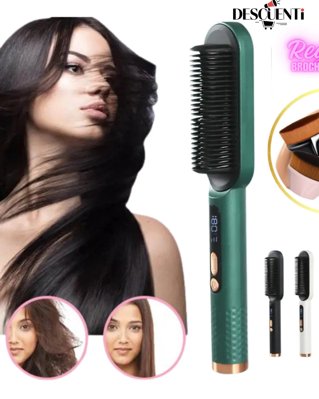 Cepillo Alisador Multifuncional