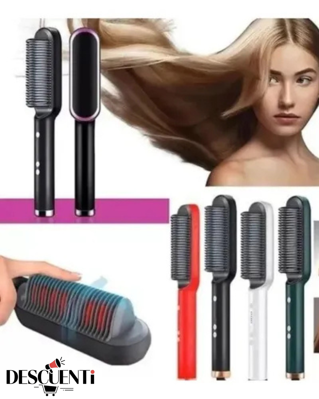 Cepillo Alisador Multifuncional